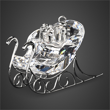 Swarovski Crystal Sleigh Figurine A9400 with Box