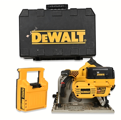 DeWalt DC351 28V Cordless Track Saw Kit w/ Charger, Battery & Case