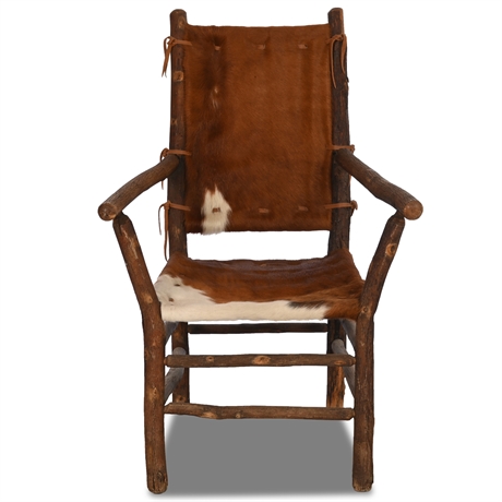 Old Hickory Cowhide Armchair