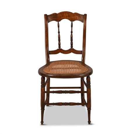 Antique Cane Side Chair / Accent Chair