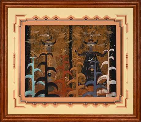 Joe Ben Jr.  “Corn People” - Exceptional Sandpainting