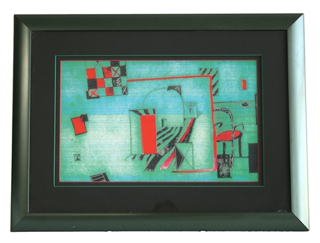 Irina Toronjadze 'Print with Drawing'