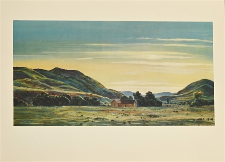 Peter Hurd's "The Valley in Summer" Lithographic Print