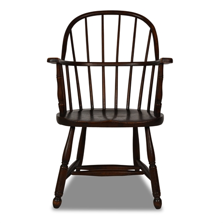 Antique Hoop Back Windsor Arm Chair