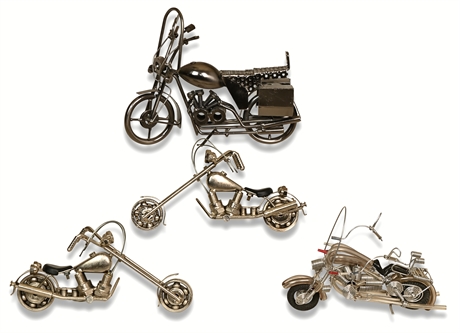 Metal Art Handmade Nuts and Bolts Motorcycles