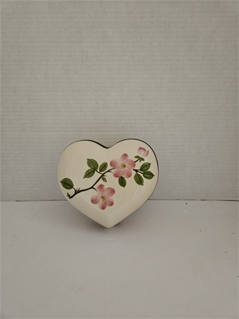 Franciscan Desert Rose Covered Heart Box