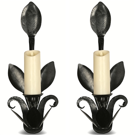 Pair Iron Wall Sconces