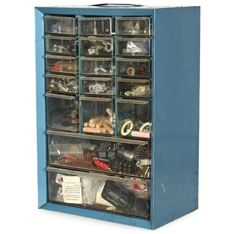 17-Drawer Assorted Hardware & Mechanic Junk Storage Cabinet