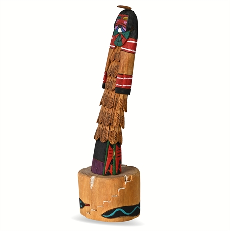 Hopi "Shalako" Kachina by Randy Hayah — Hand-Carved Cottonwood, Signed