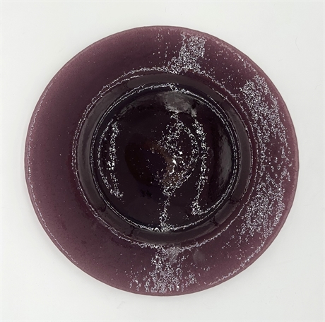 Set of 4 Plum 13" Glass Charger Plates