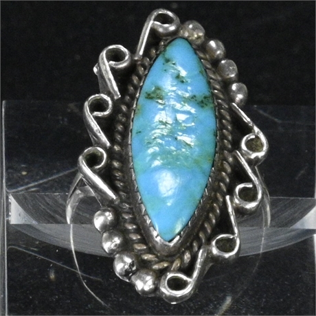 Taxco Sterling Silver & Turquoise Ring
