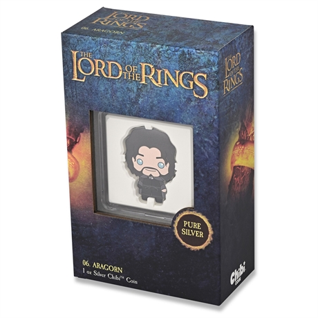 2021 Niue The Lord of the Rings ARAGORN Chibi 1 oz .999 Silver Proof Coin #00108