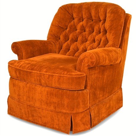 Mid-Century Tufted Swivel & Rock Armchair by Pontiac