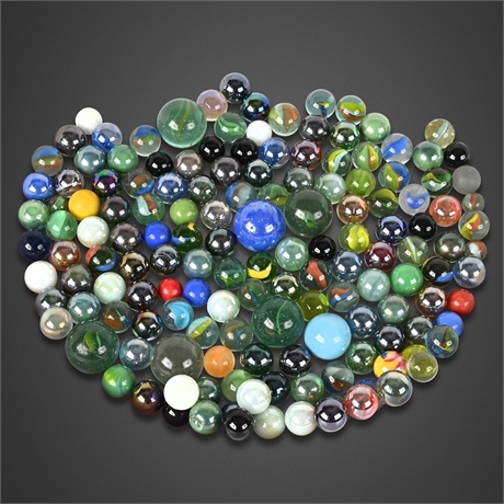 Childhood Treasures – 150 Vintage Marbles in Every Color