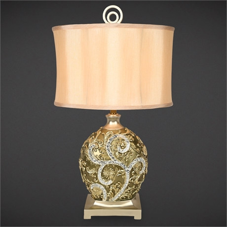 OK Lighting “Silver Vine” Gold Table Lamp – Model OK‑4232T