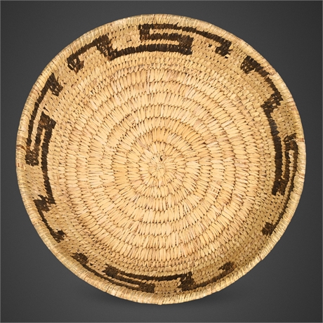 Pair Papago Tohono O’odham Woven Basket Bowls – Geometric