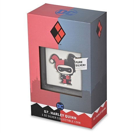 2021 Niue DC Comics HARLEY QUINN Chibi 1 oz .999 Silver Proof Coin #1406/2000 OG