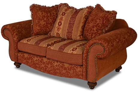 Flared Arm Sofa with Reversible Cushions