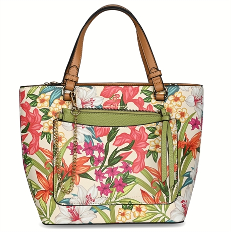 Nanette Lepore Tropical Floral Satchel with Wristlet