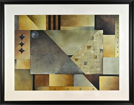 T.C. Stuart "The Order of Tradition I" Geometric Abstract, Framed