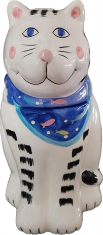 COCO DOWLEY SMILING CAT COOKIE JAR