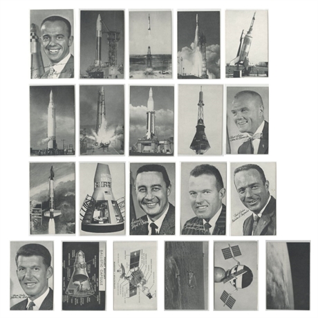 1960s NASA Mercury Astronauts & Rockets Exhibit Card Set of 32