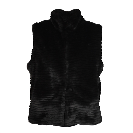 Ladies Simulated Fur Vest
