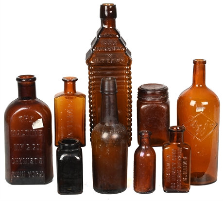 Antique Amber Bottles