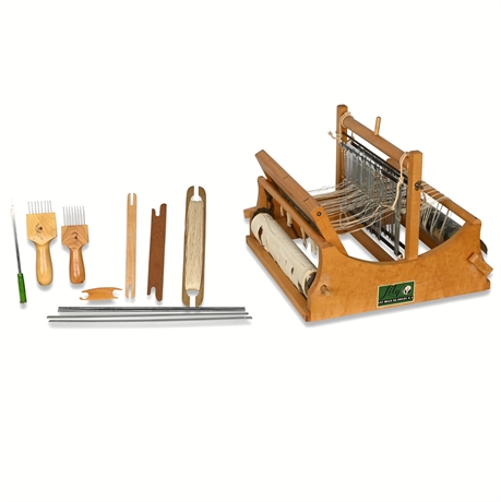 Vintage Lily Mills Co. Weaving Loom Set with Accessories