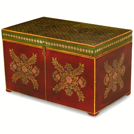 Hand-Painted Floral Chest