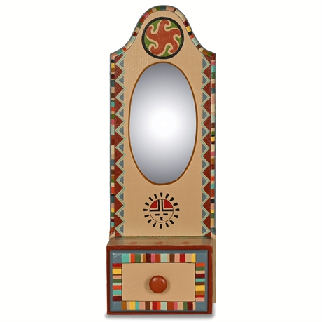 Whimsical Hand Painted Mirror
