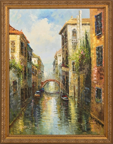 Venetian Canal Oil Painting