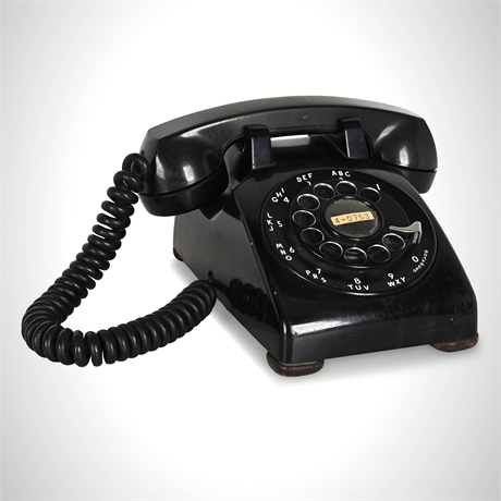 Western Electric Model 500 Rotary Telephone — Bell System, Black, 1952