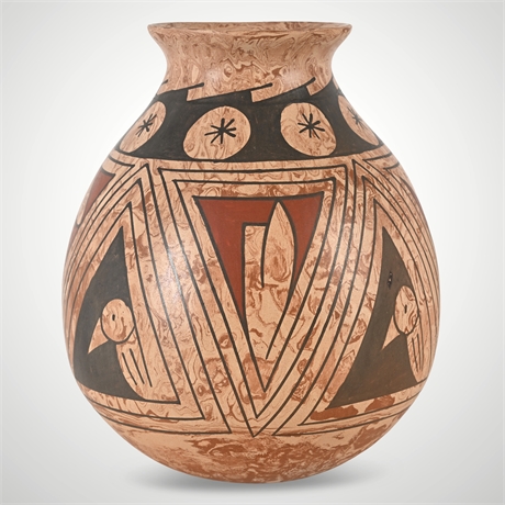 Luis Ortiz Mata Ortiz Olla — Hand-Coiled, Hand-Painted