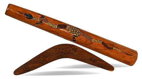 Authentic Australian Didgeridoo & Boomerang