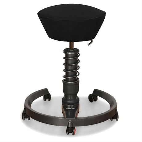 Aeris Swopper Active Motion Stool – Black, Adjustable, Caster Base