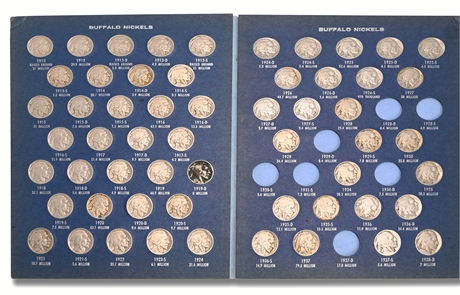 Buffalo Nickel Collection (57 Pieces, 1913-1938)