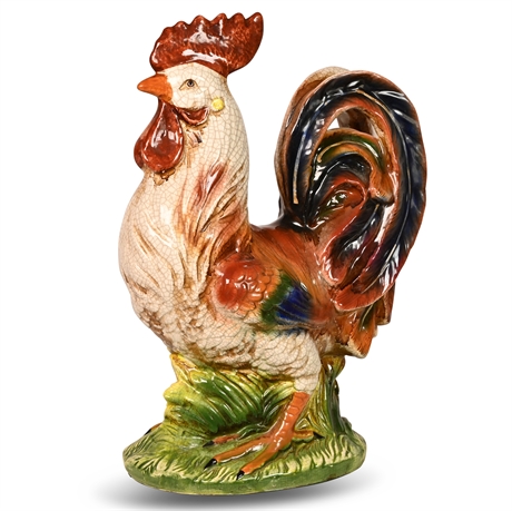 Porcelain Rooster 16" Country Farmhouse Decor