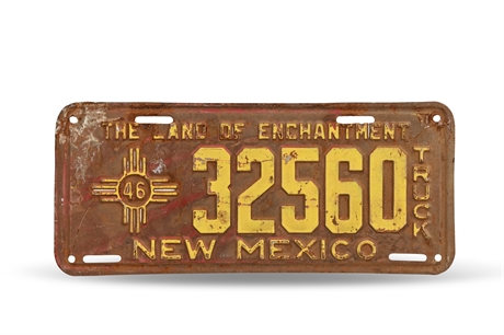 1946 Truck New Mexico License Plate