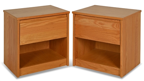 Pair Oak Side Chests