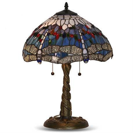 Dragonfly Stained Glass Lamp