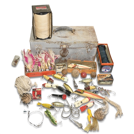 Vintage Tackle Box & Accessories