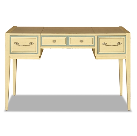 John Widdicomb Mid-Century Painted Vanity with Hutch Top – Dovetail Drawers