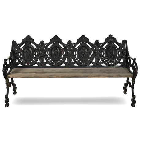 Vintage Ornate Park Bench