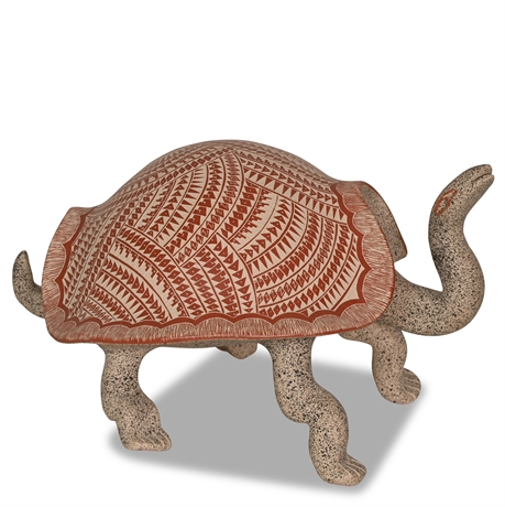 Mata Ortiz Sgraffito Turtle