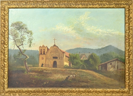 Late 19th Century California Mission Painting