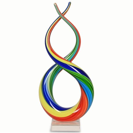 Badash Crystal Murano Style Art Glass Sculpture