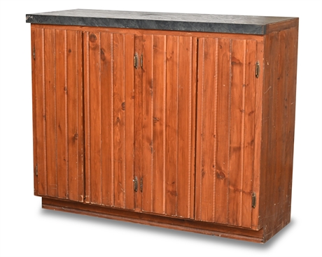 Vintage Pine Storage Cabinet