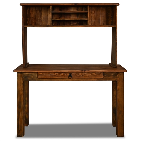 Rustic 48" Desk with Hutch