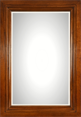 Stanley Furniture Cherry Landscape Mirror - Beveled Glass USA